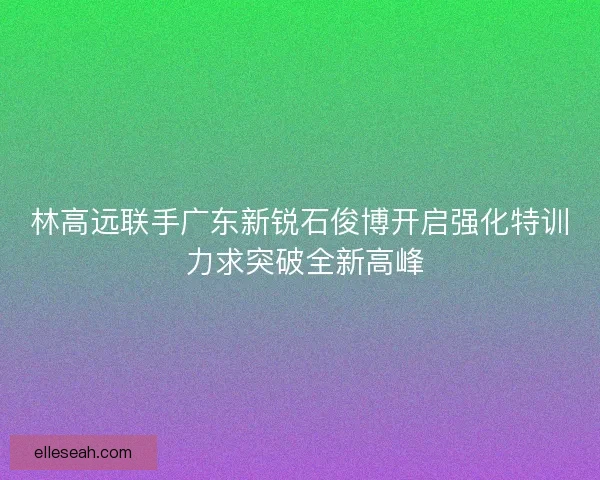 林高远联手广东新锐石俊博开启强化特训 力求突破全新高峰